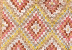 Vintage Swedish Geometric Hooked Rug, Handwoven Wool at Doris Leslie Blau