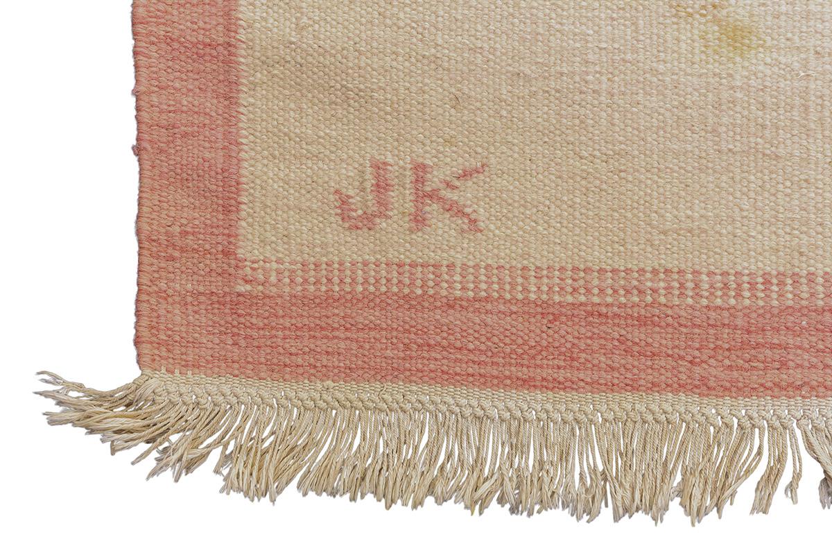 Scandinavian Modern Vintage Swedish Rug Flat-Weave JK Mollaianrugs Collection For Sale