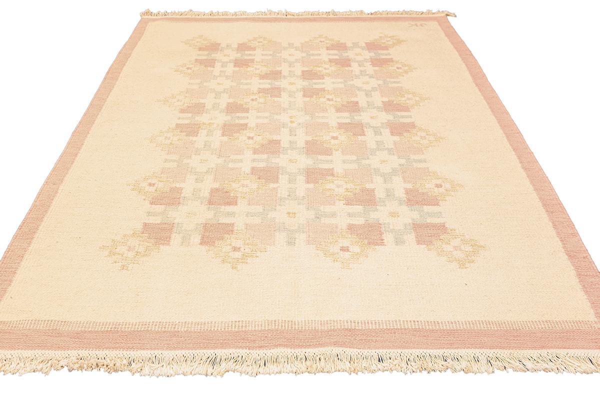 Scandinavian Vintage Swedish Rug Flat-Weave JK Mollaianrugs Collection For Sale