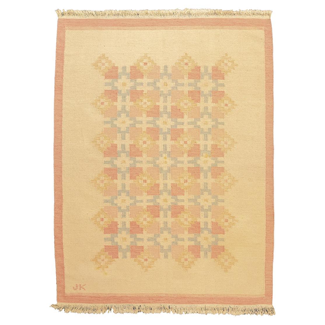 Alfombra sueca vintage de tejido plano JK
