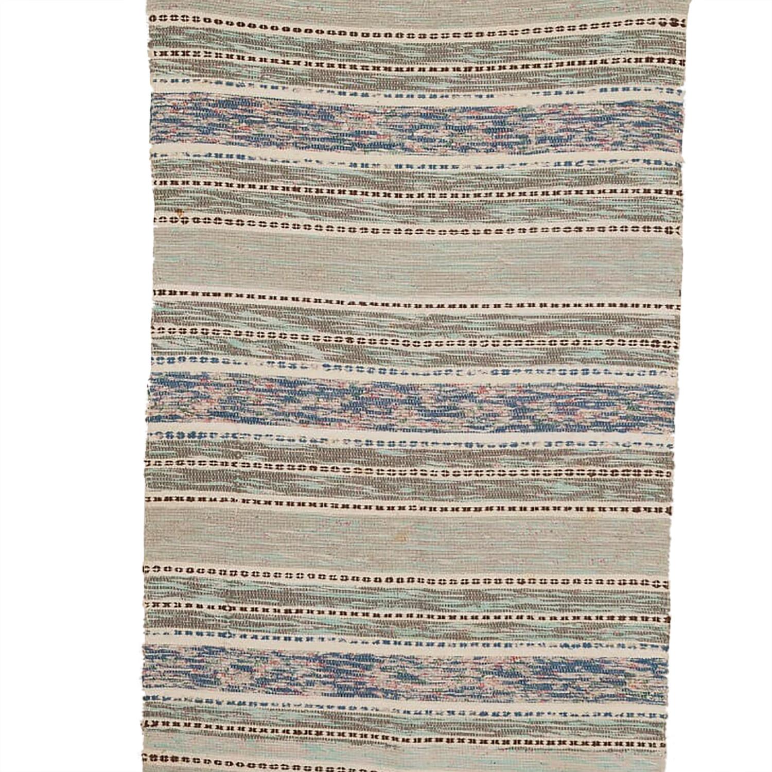 Hand-Woven Vintage Swedish Rug