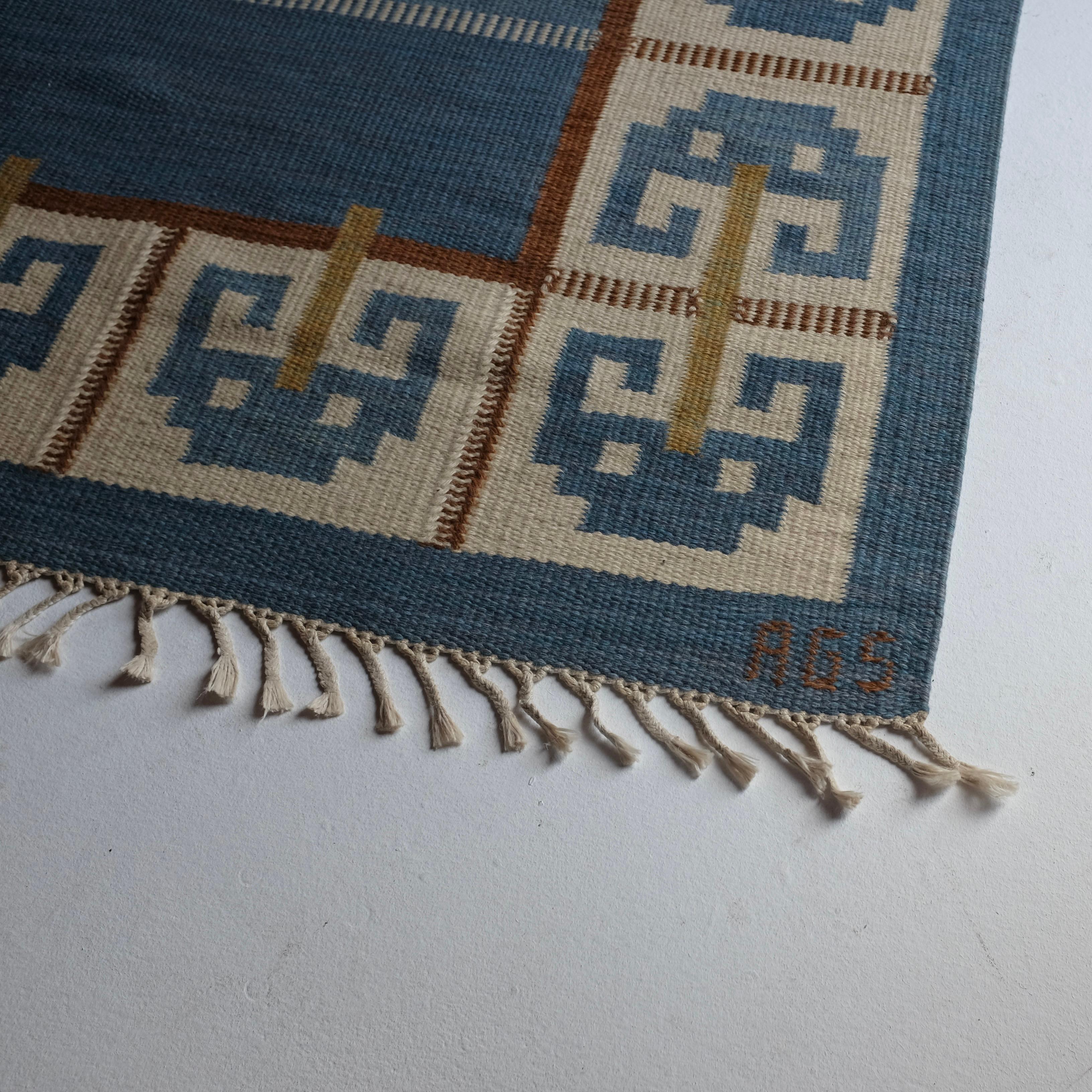 Scandinavian Modern Vintage Swedish rug 