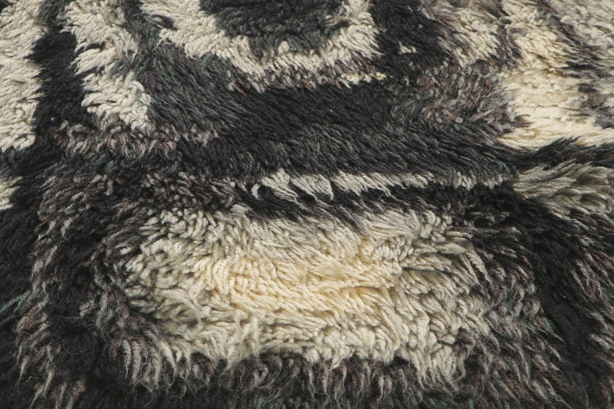 Wool Vintage Swedish Rya Rug by Ingrid Sterling for Marks Rya For Sale