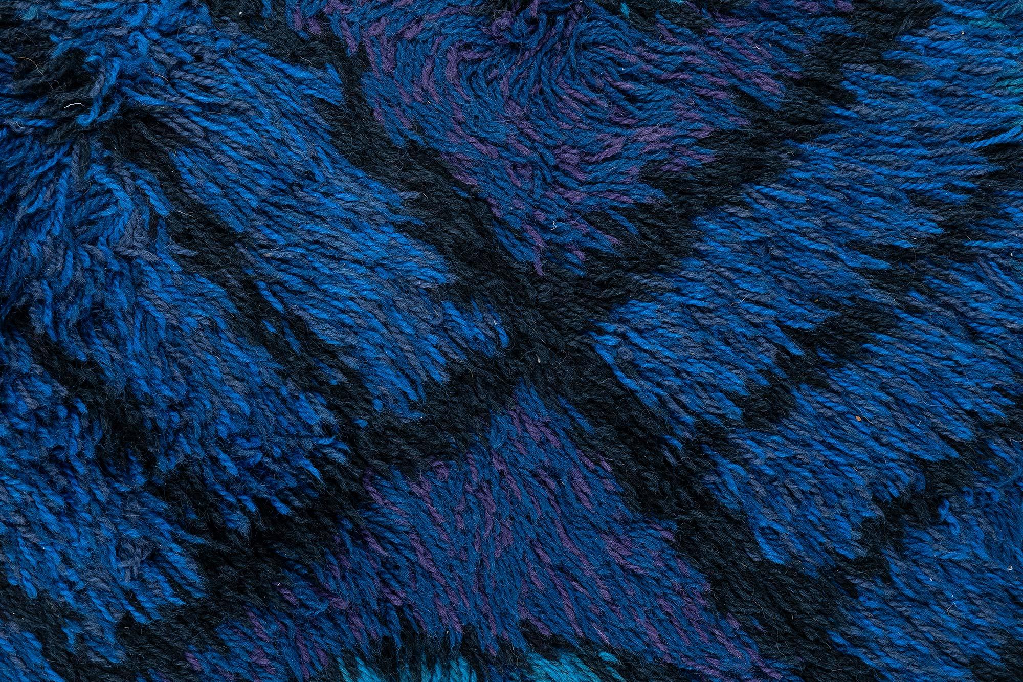 Mid-Century Modern Vintage Swedish Rya Rug by Marianne Richter Doris Leslie Blau Collection For Sale