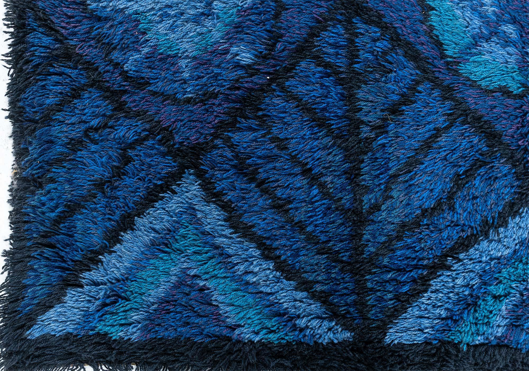 Wool Vintage Swedish Rya Rug by Marianne Richter Doris Leslie Blau Collection For Sale