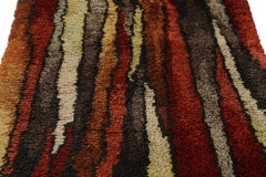 Vintage Swedish Rya Rug, Colorful Scandinavian Geometric Patterns - Rug & Kilim