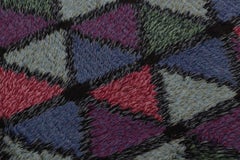 Vintage Swedish Rya Rug, Colorful Scandinavian Geometric Patterns - Rug & Kilim