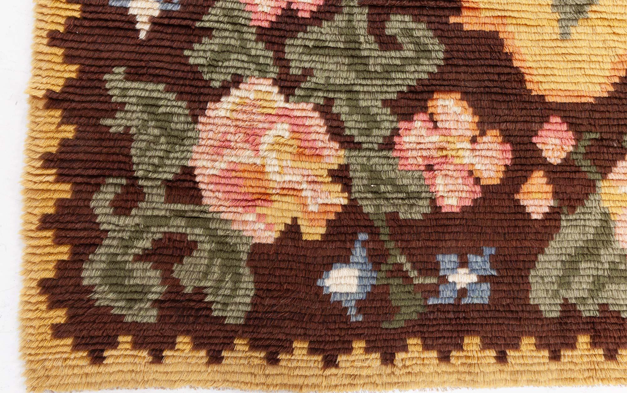 Schwedischer Rya-Teppich Doris Leslie Blau, Vintage
Größe: 10'0