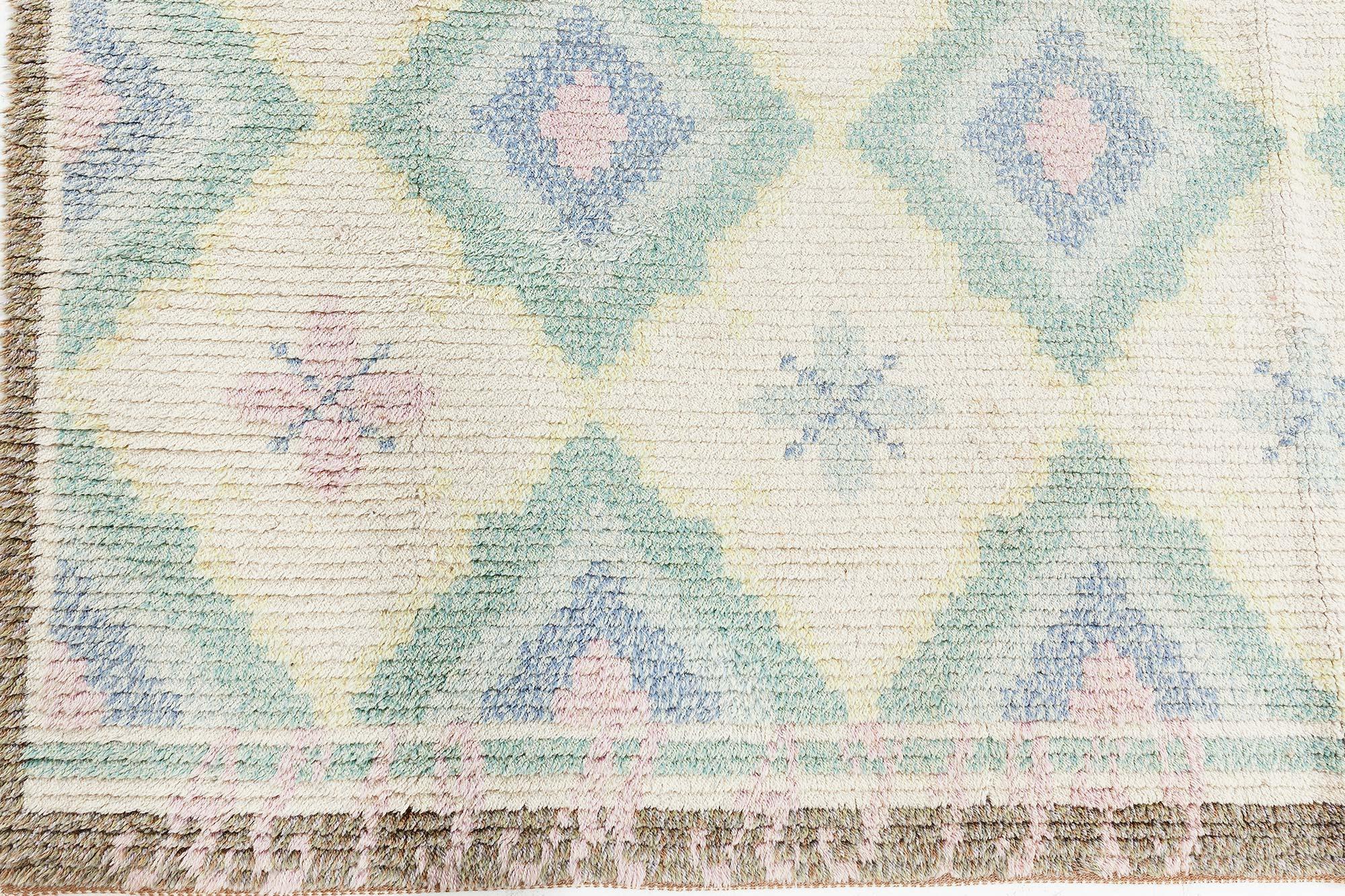 Scandinave Tapis Rya suédois vintage Doris Leslie Blau en vente