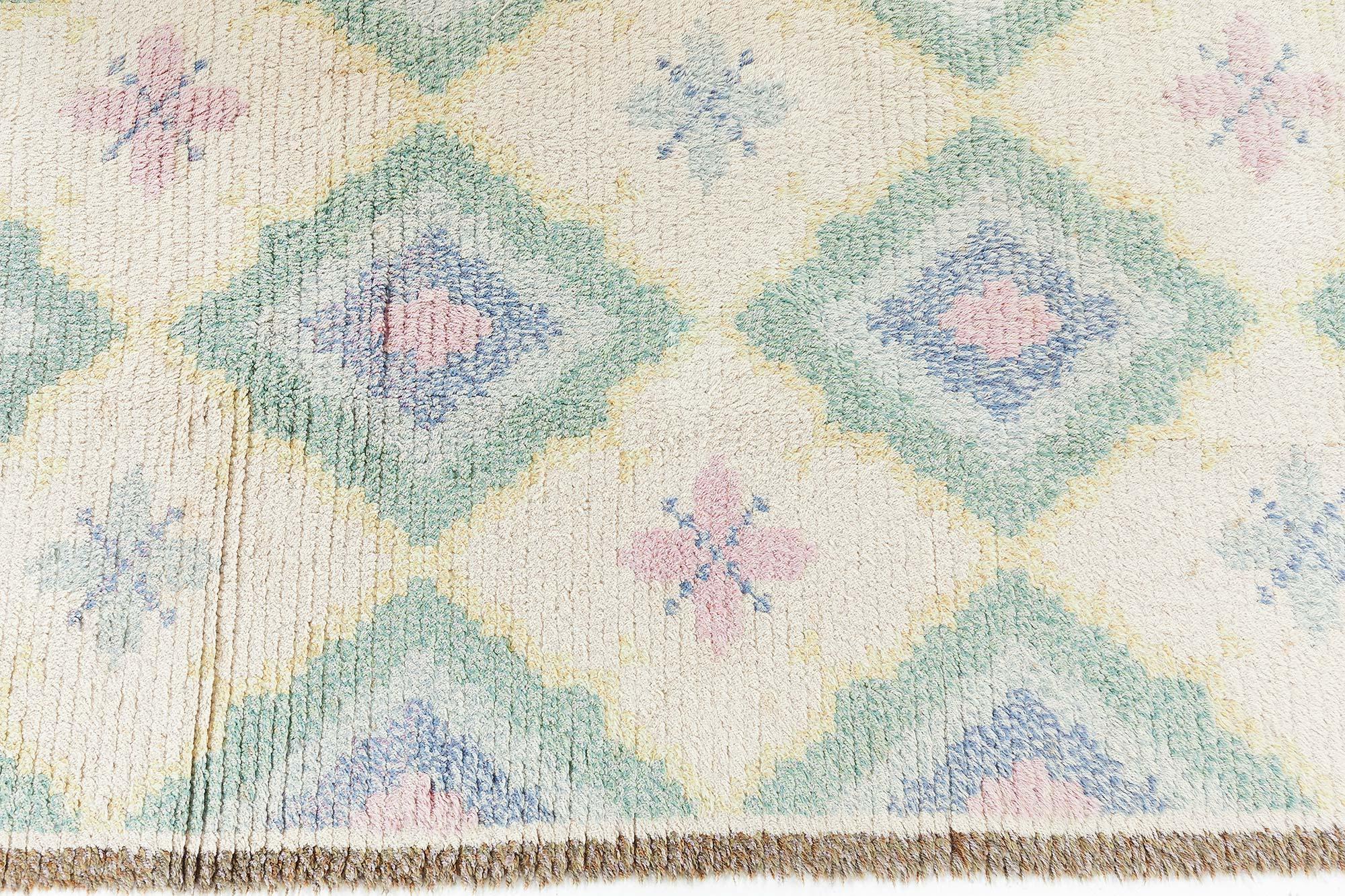 Tissé à la main Tapis Rya suédois vintage Doris Leslie Blau en vente
