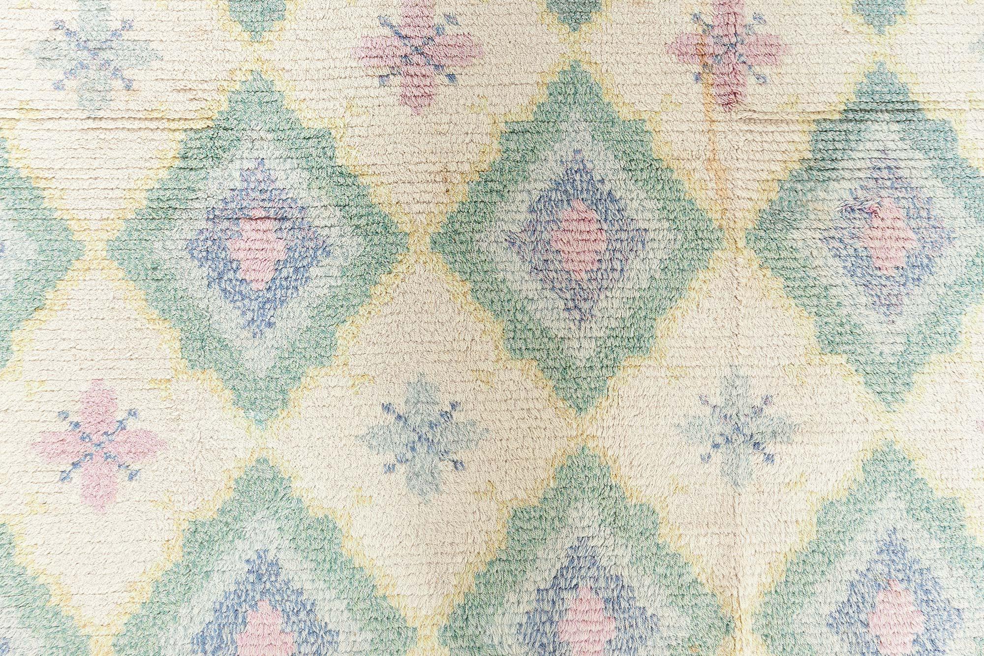 Tissé à la main Tapis Rya suédois vintage Doris Leslie Blau en vente