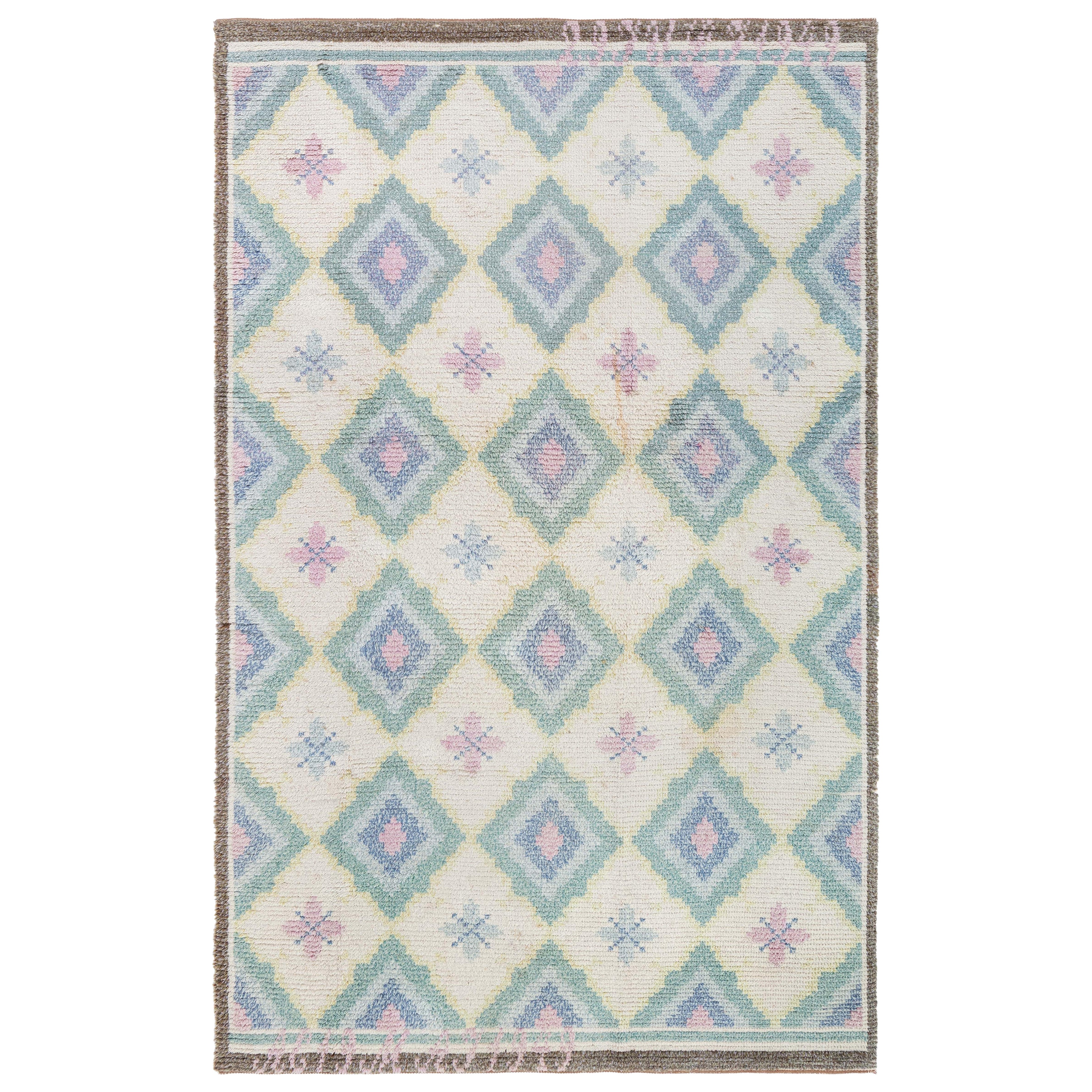 Vintage Swedish Rya Rug Doris Leslie Blau