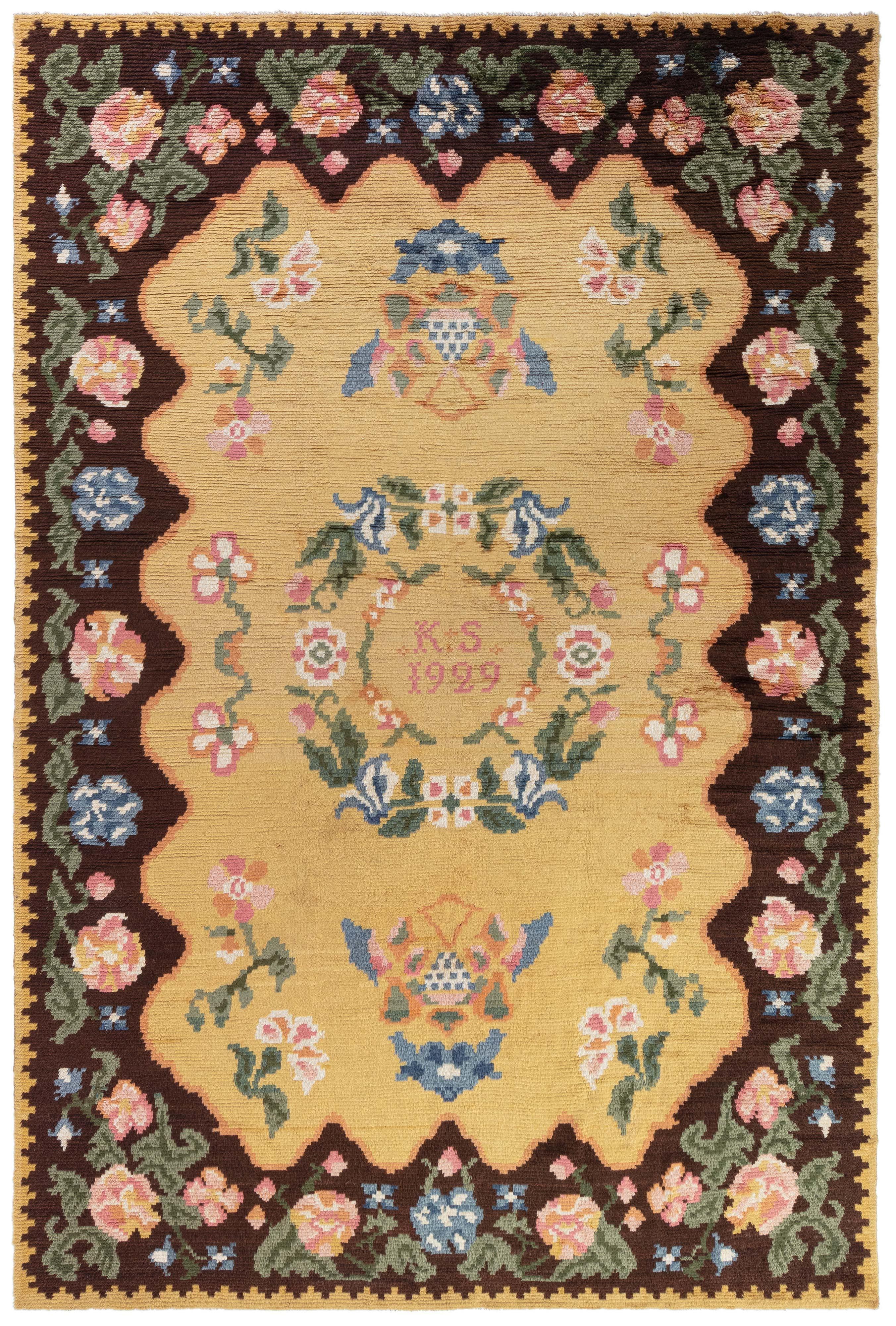 Vintage Swedish Rya Rug Doris Leslie Blau