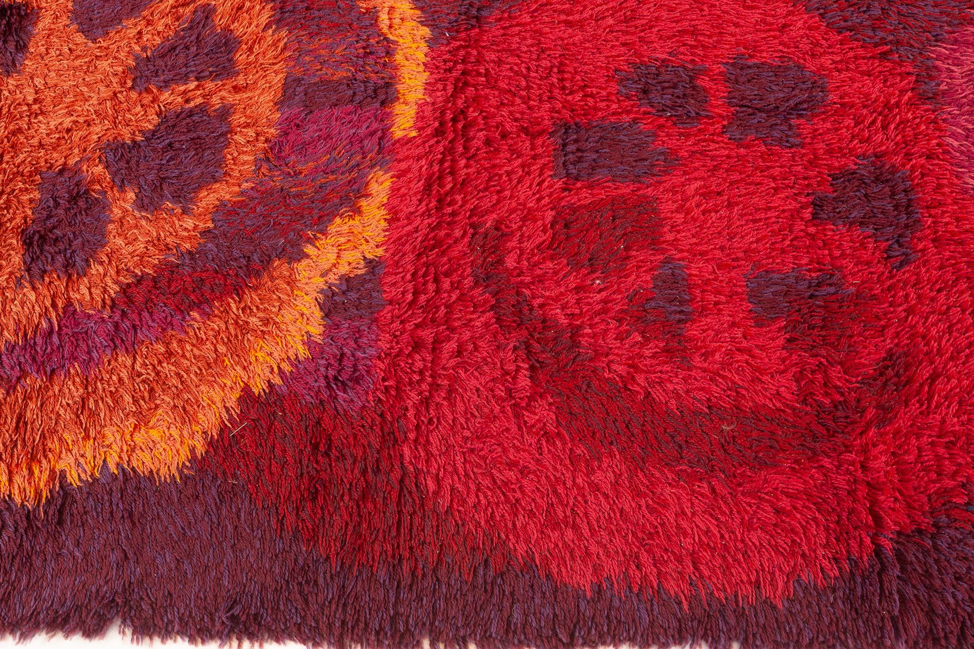 Schwedischer Rya-Teppich (Moderne der Mitte des Jahrhunderts) im Angebot