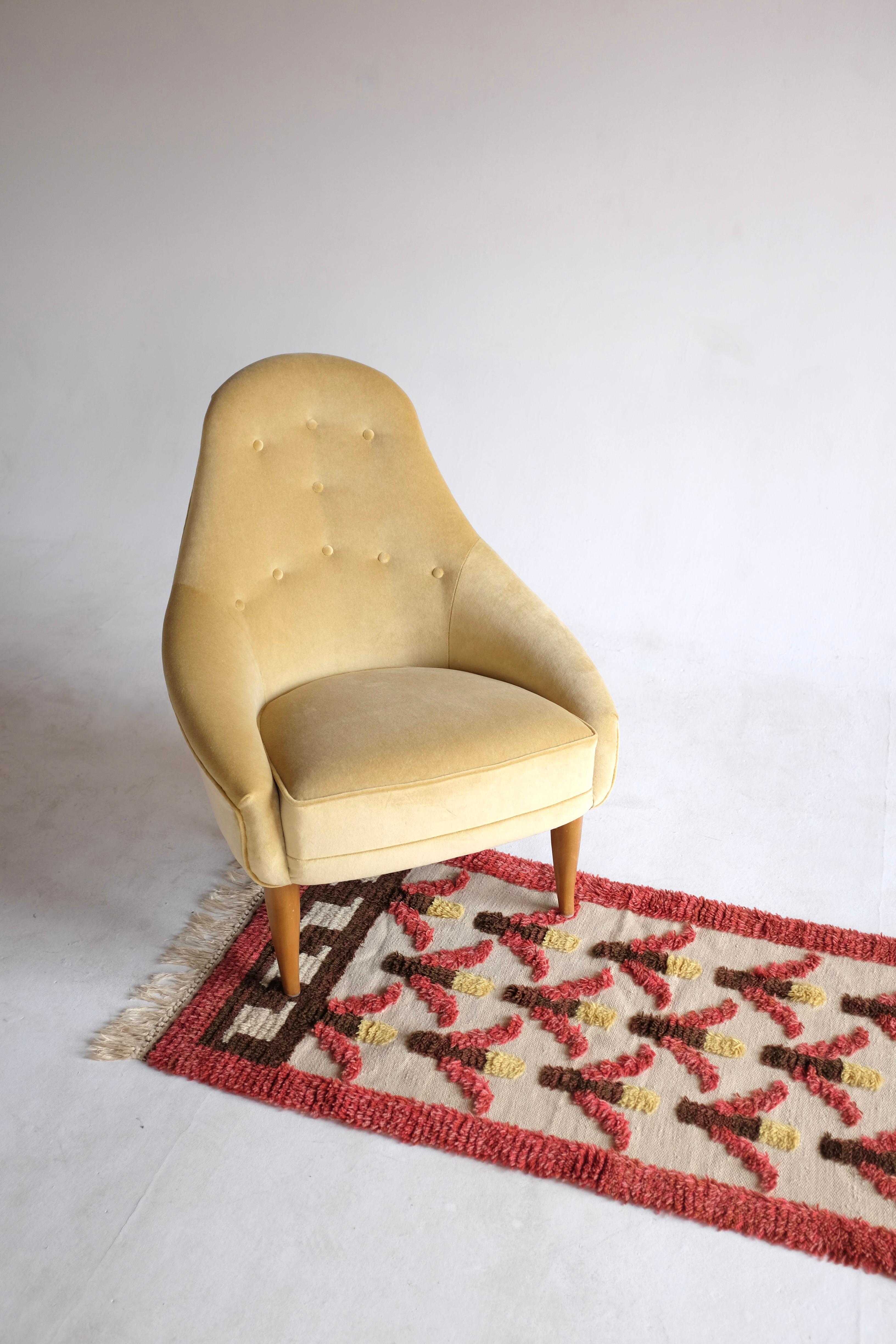 Vintage Swedish Rya rug For Sale 2