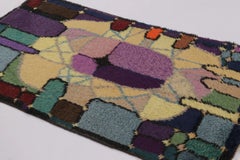 Vintage Swedish Rya Rug in Polychromatic Abstract Mosaic Geometry - Rug & Kilim