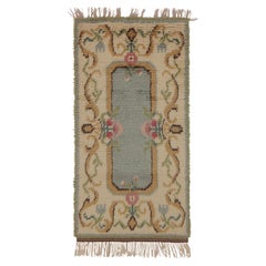 Schwedischer Vintage-Rya-Teppich, elfenbeinfarben mit skandinavischem Blumenmuster - Rug
Kilim