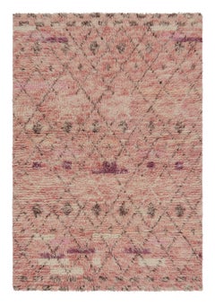 Tappeto vintage svedese Rya, rosa chiaro scandinavo a reticolo di diamanti - Rug 
Kilim