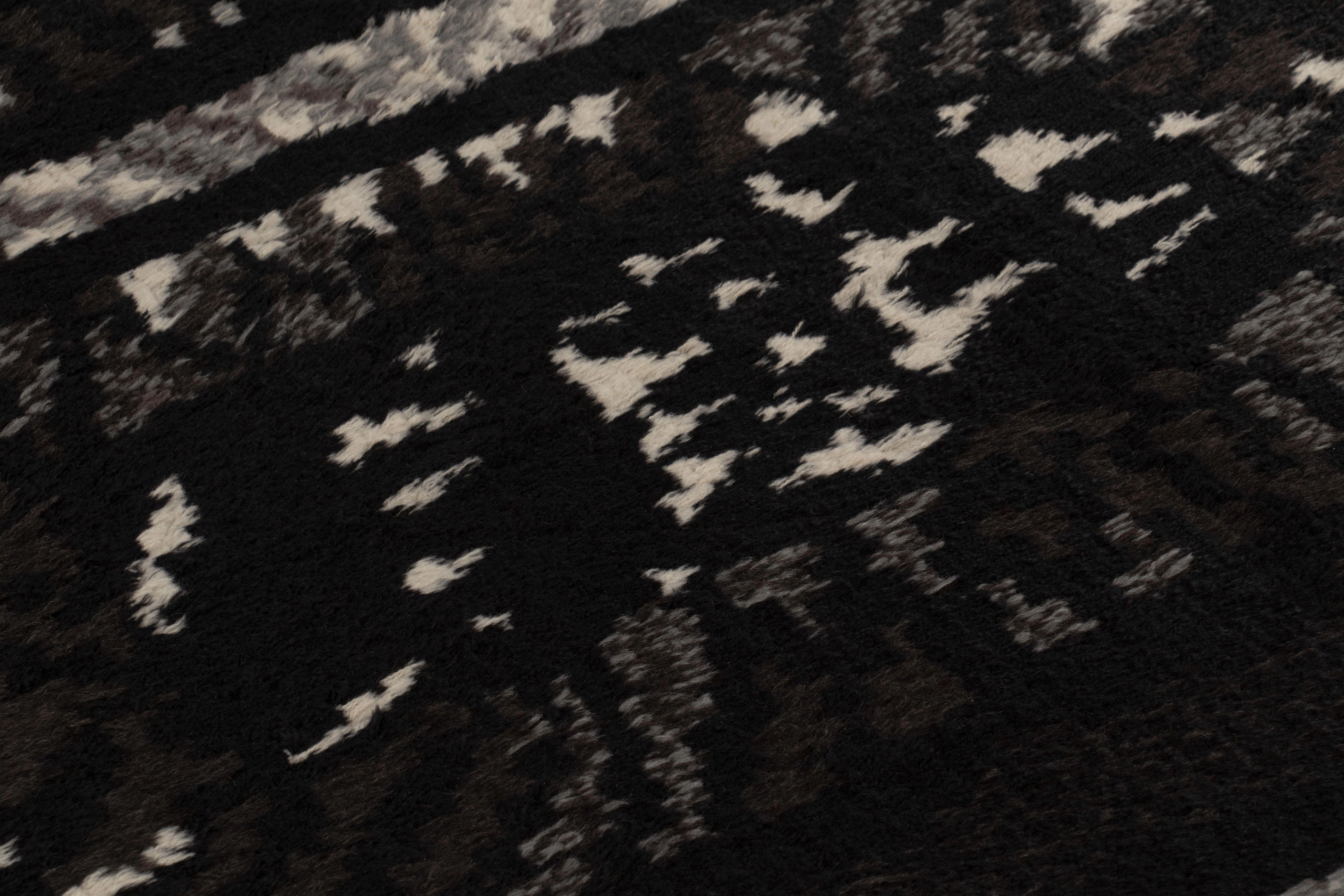 Svedese Tappeto Rya svedese vintage, monocromatico astratto - Rug & Kilim in vendita