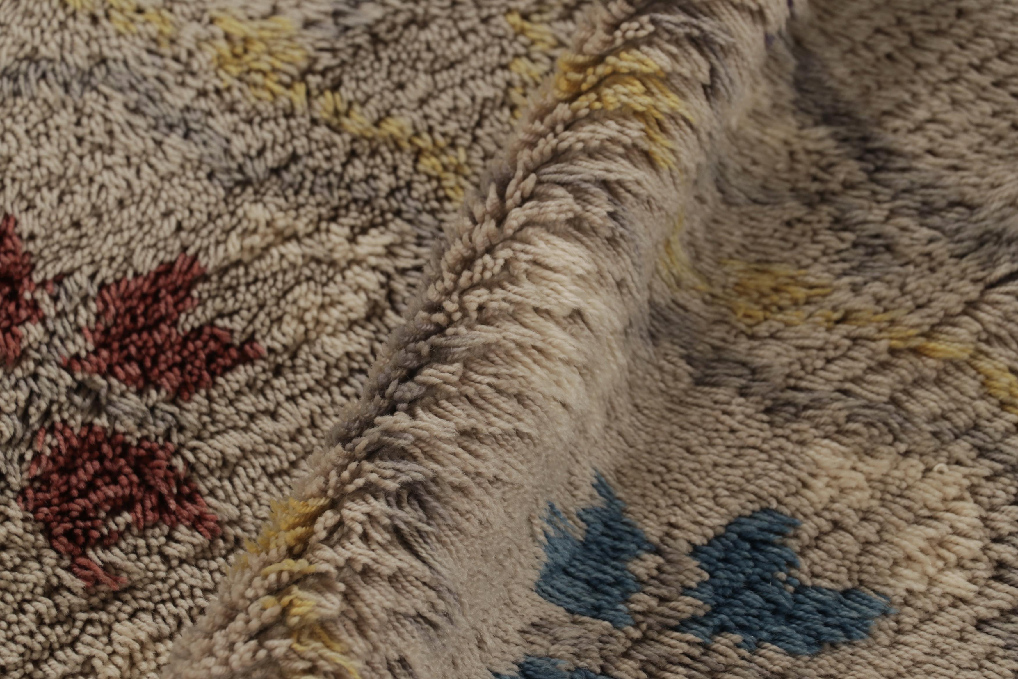 Vintage Swedish Rya Rug, Playful Scandinavian Trellis on White - Rug & Kilim For Sale 1