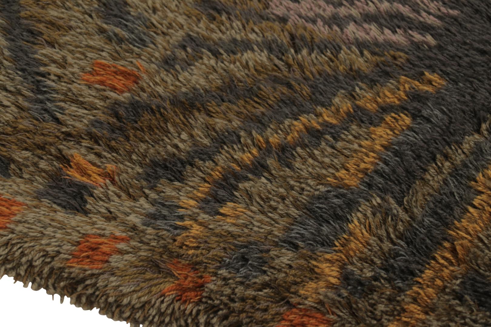 Tappeto Rya svedese vintage, design scandinavo retrò - Rug & Kilim In condizioni buone in vendita a Long Island City, NY