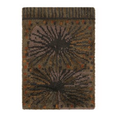 Vintage Swedish Rya Rug, Retro Scandinavian Bursting Design - Rug & Kilim