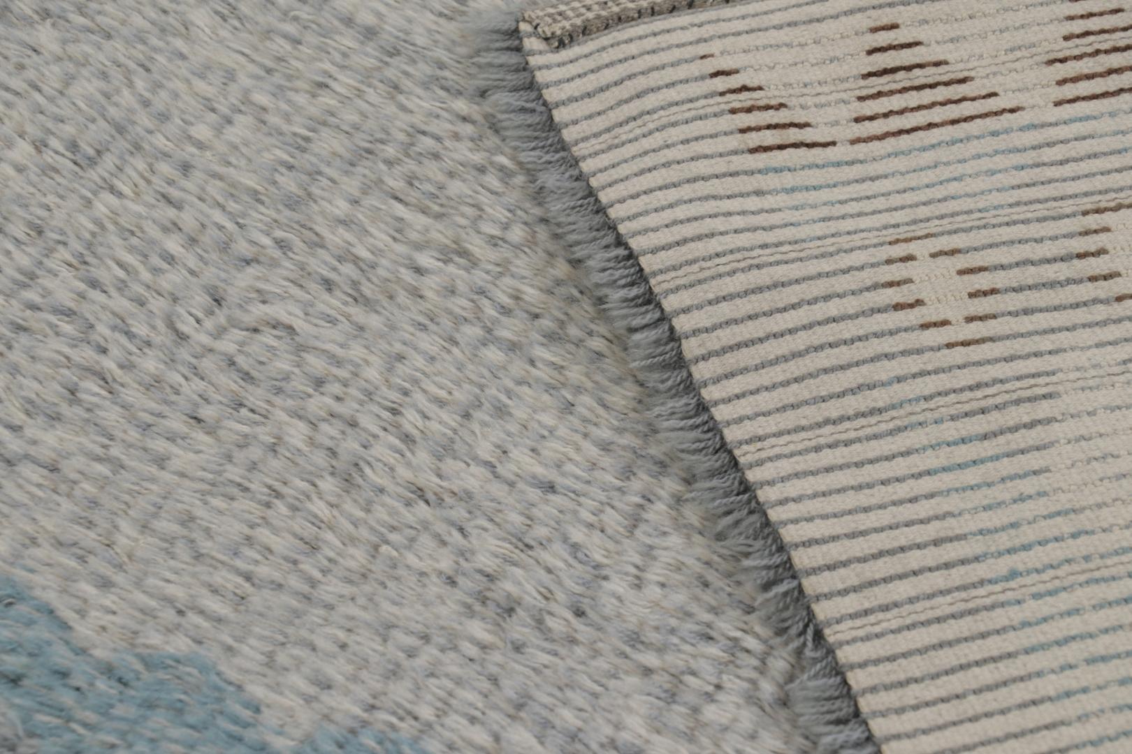 Vintage Swedish Rya Rug, Scandinavian Design with Gray Open Field  - Rug & Kilim In Good Condition For Sale In Long Island City, NY