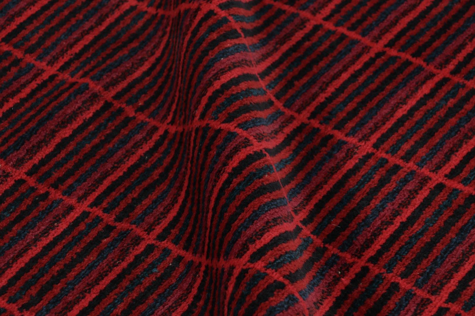 Alfombra sueca vintage Rya, motivos geométricos escandinavos en gris - Rug & Kilim mediados del siglo XVII en venta