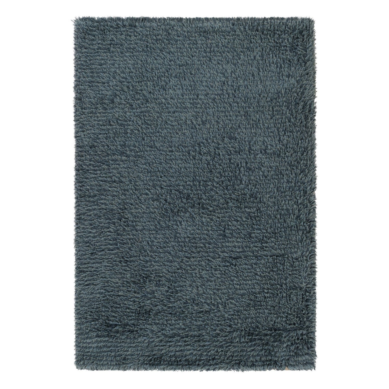 Vintage Swedish Rya Rug, skandinavisches solides Design in Teal Blue - Rug
Kilim