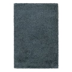 Vintage Swedish Rya Rug, skandinavisches solides Design in Teal Blue - Rug
Kilim