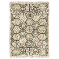 Tappeto Rya svedese vintage. Dimensioni: 4 ft 6 in x 6 ft 3 in