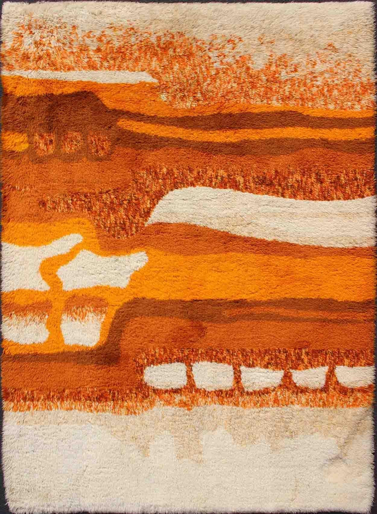 burnt orange rug
