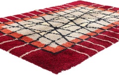 Ulla Kronlof Vintage Abstract Scandinavian Modern Swedish Rya Rug