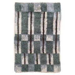 Vintage Swedish Rya Rug with Abstract Forest Inspired Design