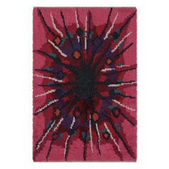 Vintage Swedish Rya Rug with Bold, Bursting Scandinavian Geometry - Rug & Kilim