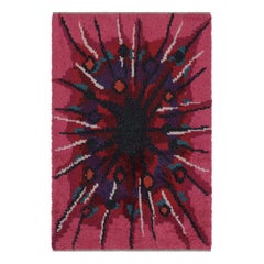 Alfombra sueca vintage Rya de atrevida geometría escandinava - Rug & Kilim