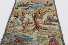 Vintage Swedish Rya Rug with Impressionistic Pictorial Design - Rug & Kilim