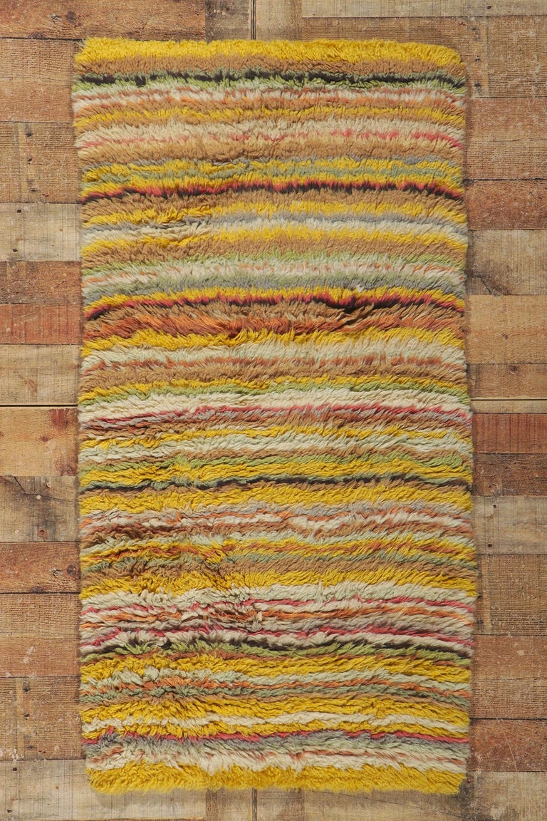Swedish Rya Rug Vintage Swedish Rya Rug with Scandinavian Modern Style For Sale at 1stDibs