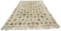 Vintage Swedish Rya Rug with Scandinavian Modern Style, Ingrid Hellman-Knafve