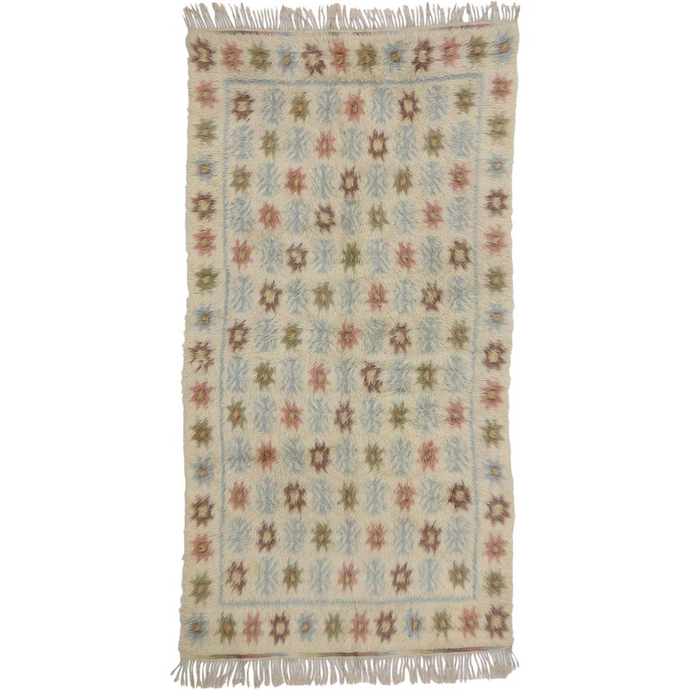 Vintage Schwedische Rya Teppich Mit Skandinavischen Moderne Stil