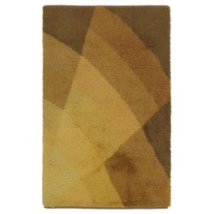 Vintage Swedish Rya Rug with Tonal Yellow-Gold Geometric Shards - Rug & Kilim