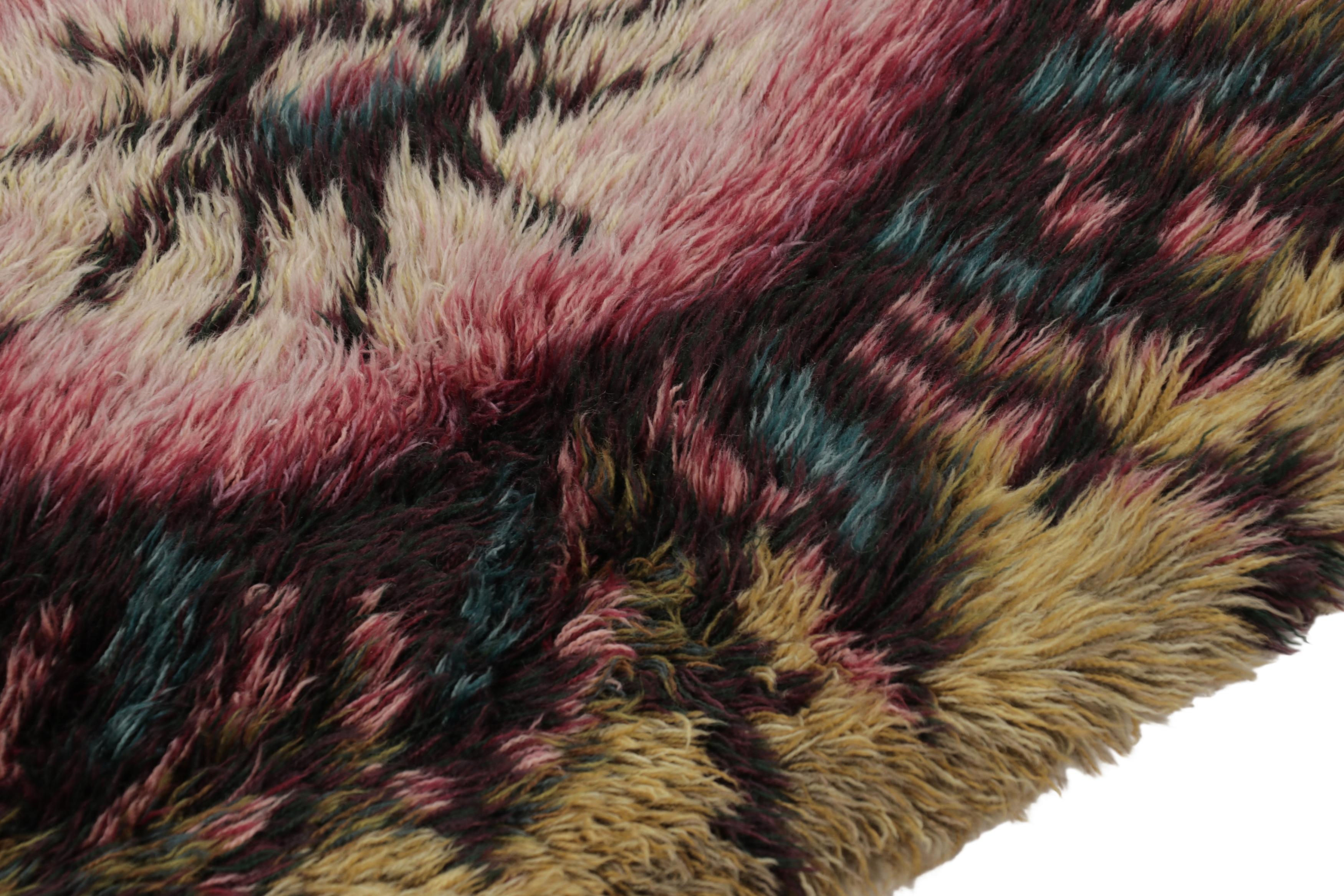 Tribale Tappeto vintage svedese Rya con medaglione scandinavo - Rug & Kilim in vendita