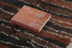 Vintage Swedish Rya Runner in Gray, Brown & Black Abstract Pattern - Rug & Kilim