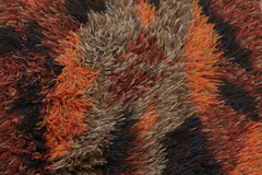 Vintage Swedish Rya Runner with Multicolor Abstract Pattern - Rug & Kilim