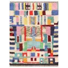 Vintage Swedish Rya Shag Rug. Size: 5 ft x 6 ft 4 in (1.52 m x 1.93 m)