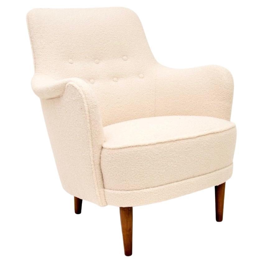 Vintage Swedish Samsas Armchair by Carl Malmsten