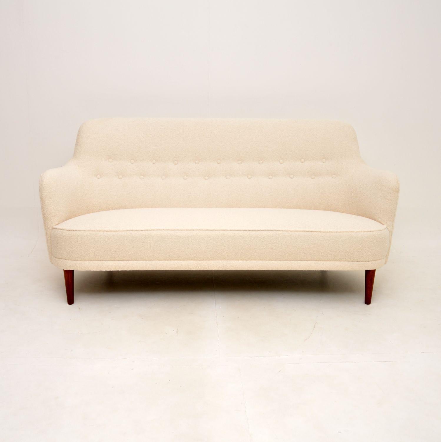 A stunning and extremely comfortable vintage Swedish ‘Samsas’ sofa by Carl Malmsten. It was recently imported from Sweden, it dates from around the 1960’s.

This is of extremely high quality, the well built frame looks amazing from all angles and is