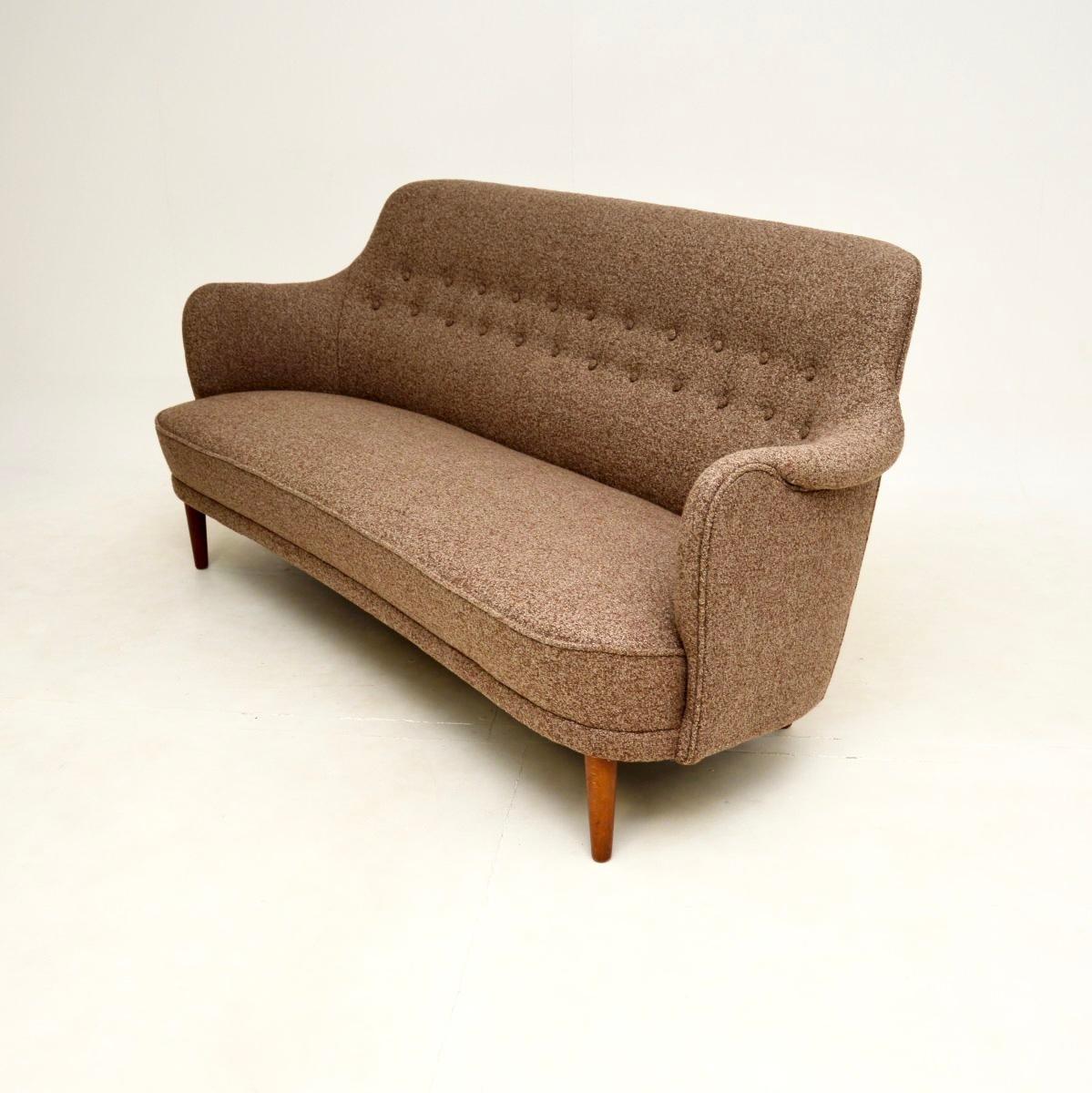 A stunning and extremely comfortable vintage Swedish Samsas sofa by Carl Malmsten. This was recently imported from Sweden, it dates from the 1960’s.

This is of extremely high quality, the well built frame looks amazing from all angles and is so