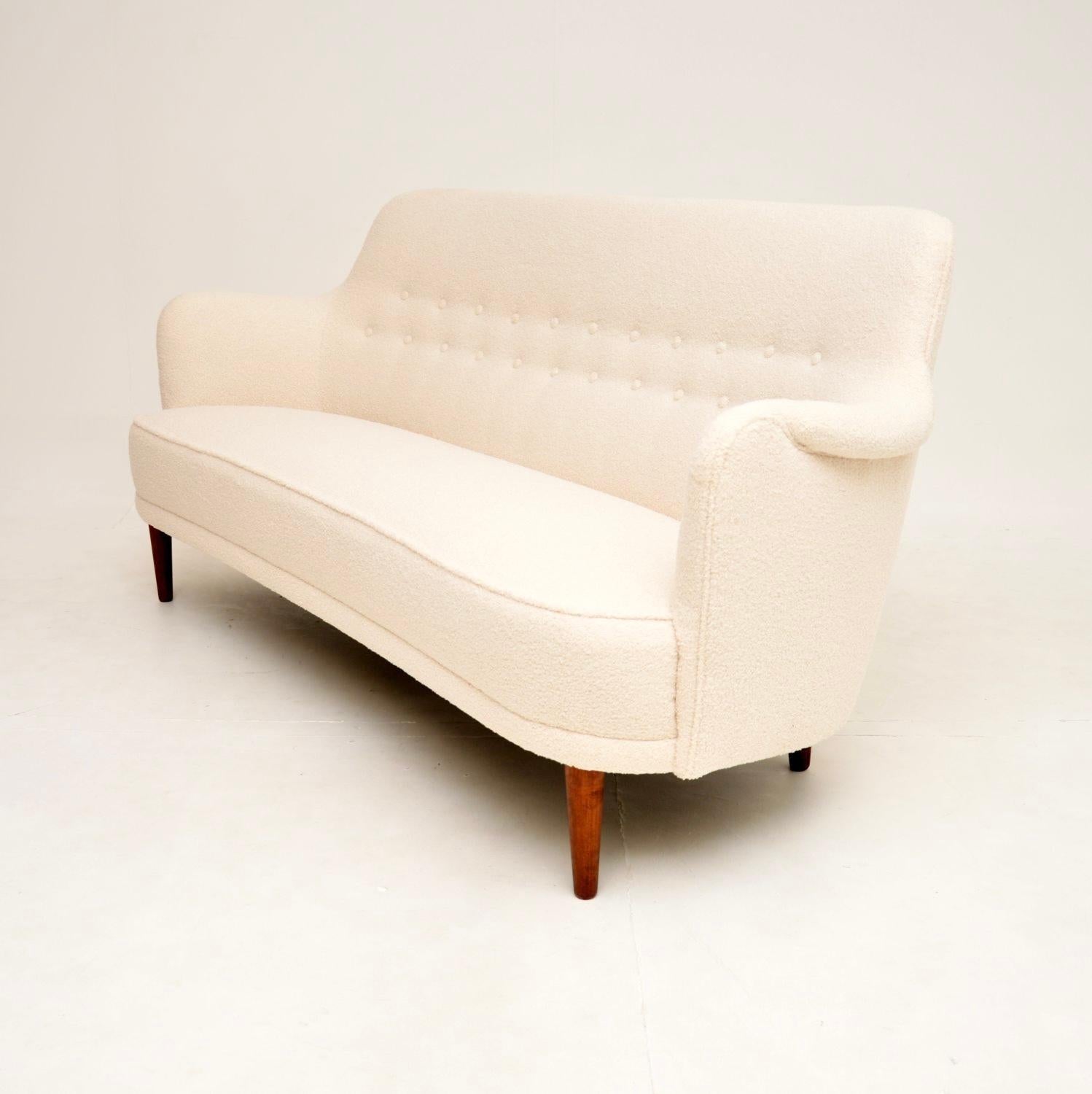 Mid-Century Modern Vintage Swedish Samsas Sofa by Carl Malmsten For Sale