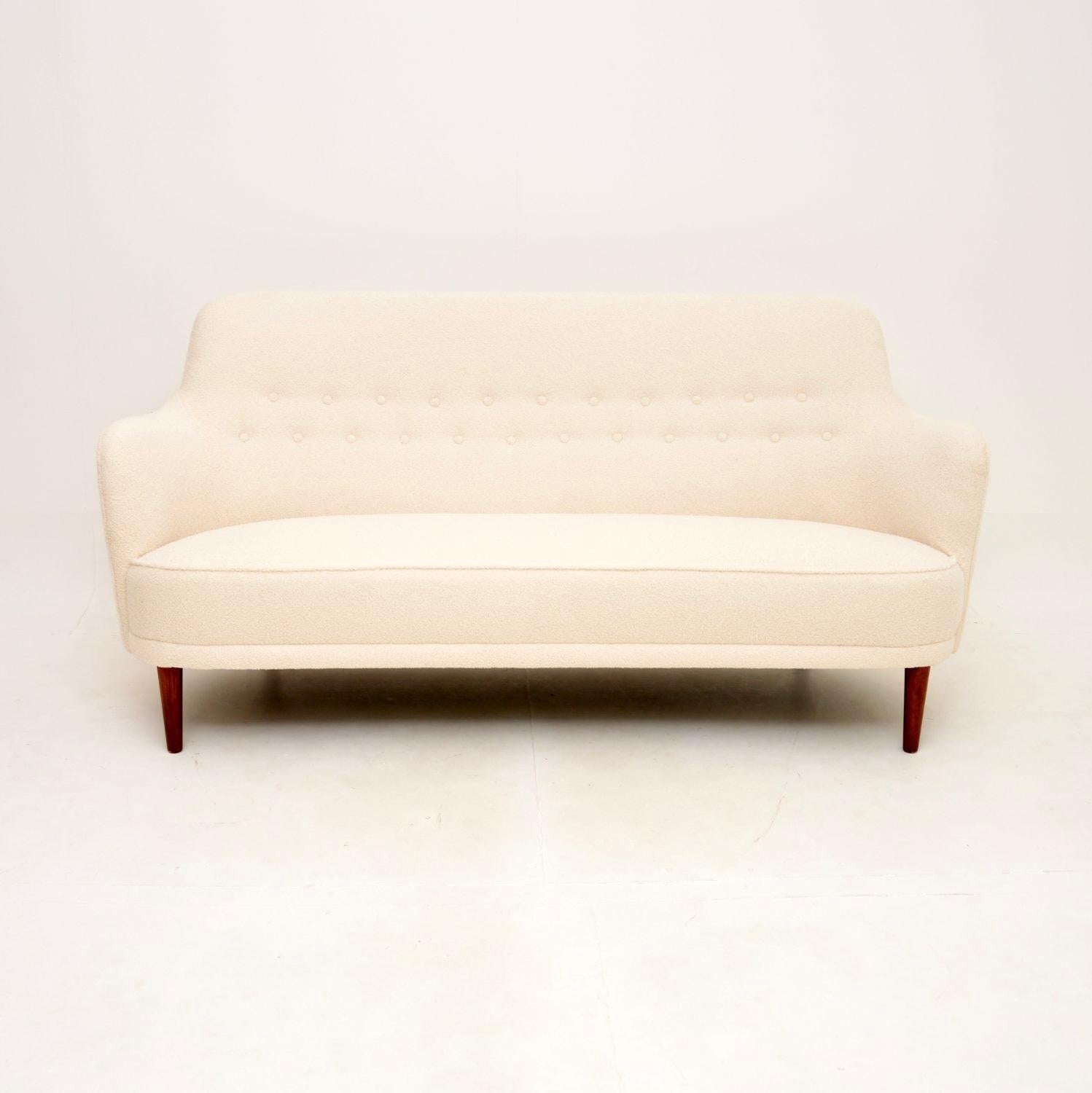 Mid-20th Century Vintage Swedish Samsas Sofa by Carl Malmsten For Sale